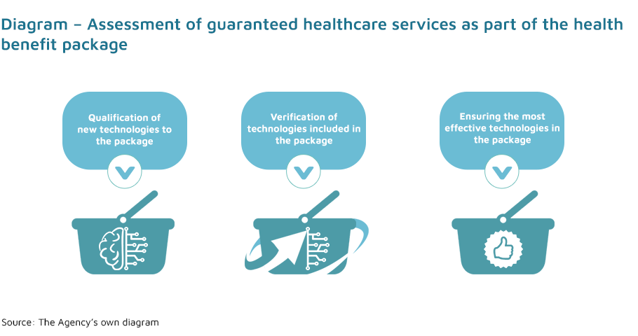 Diagram - Assessment of guaranteed healthcare services as part of the health benefit package